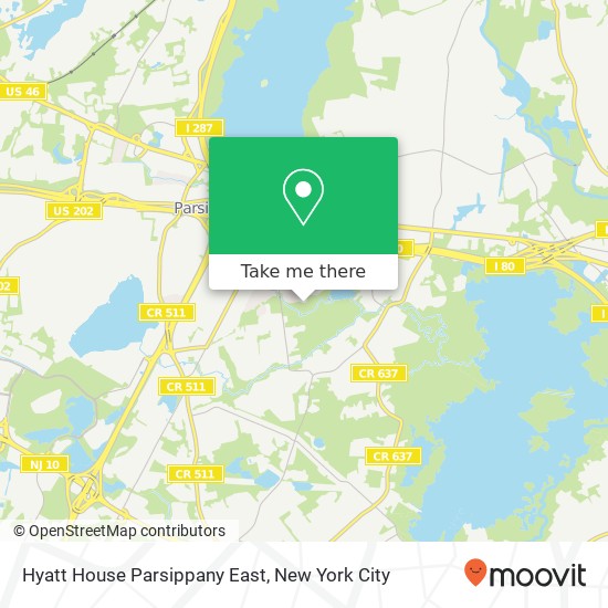 Mapa de Hyatt House Parsippany East
