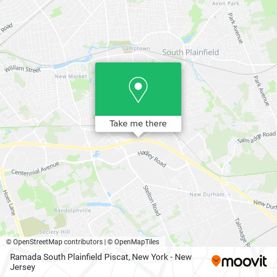 Ramada South Plainfield Piscat map
