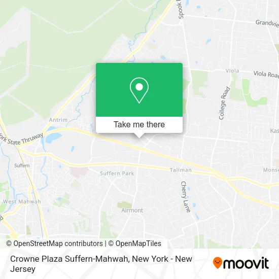 Crowne Plaza Suffern-Mahwah map