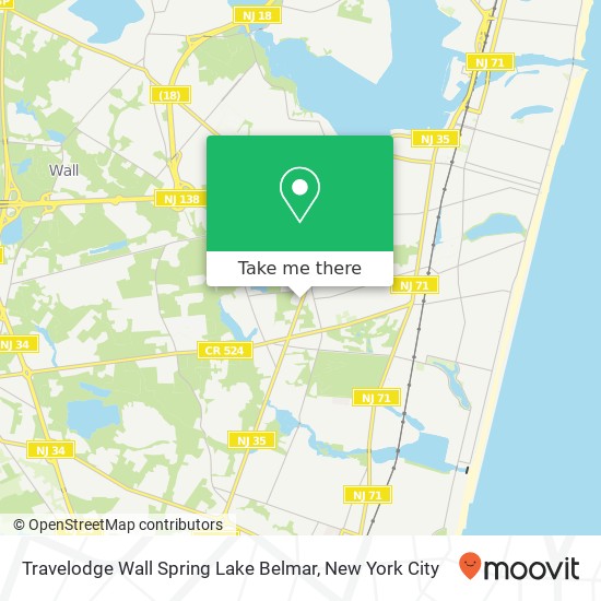 Mapa de Travelodge Wall Spring Lake Belmar