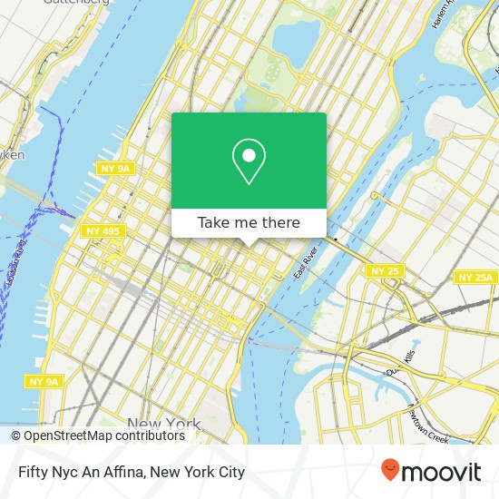 Mapa de Fifty Nyc An Affina