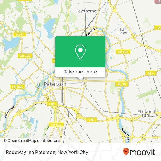 Rodeway Inn Paterson map