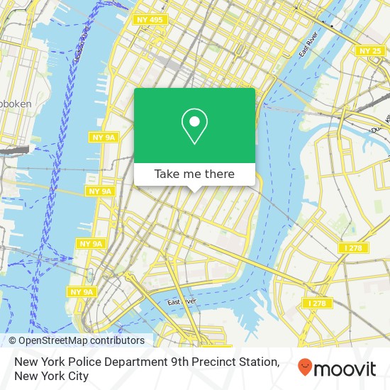 New York Police Department 9th Precinct Station map