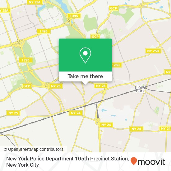 New York Police Department 105th Precinct Station map