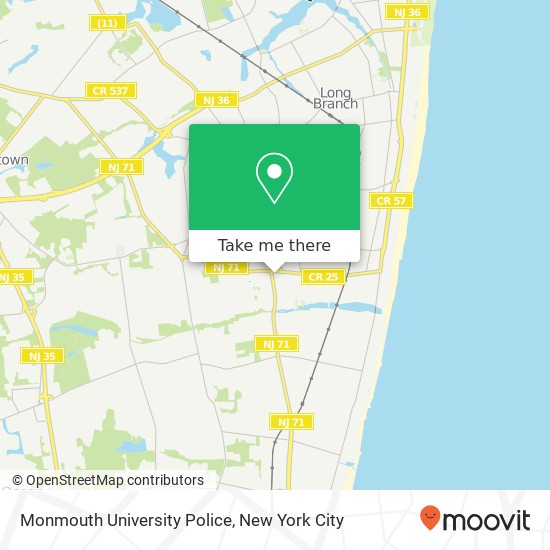 Monmouth University Police map