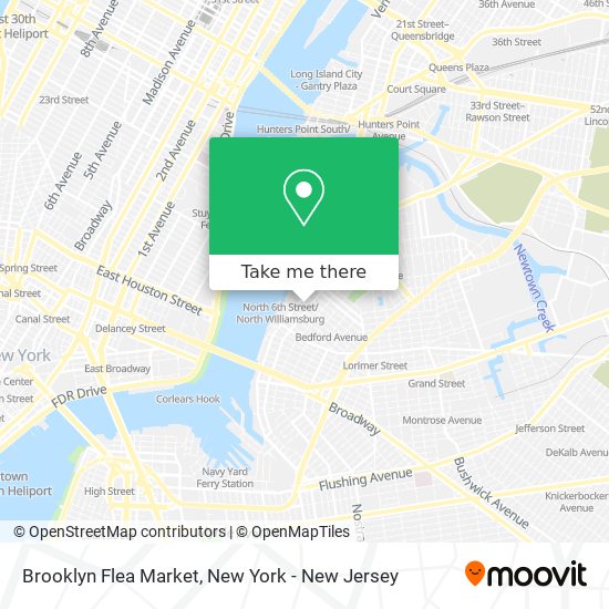 Mapa de Brooklyn Flea Market