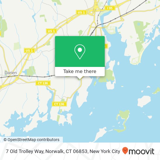 Mapa de 7 Old Trolley Way, Norwalk, CT 06853