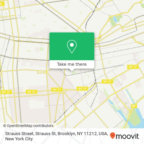 Mapa de Strauss Street, Strauss St, Brooklyn, NY 11212, USA