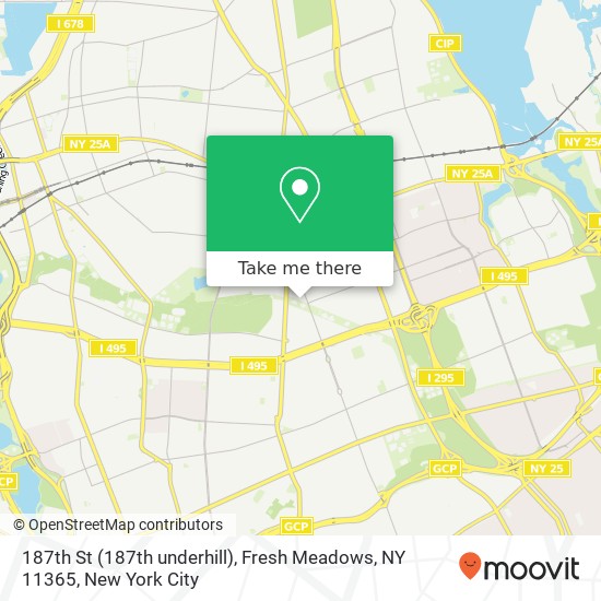 187th St (187th underhill), Fresh Meadows, NY 11365 map