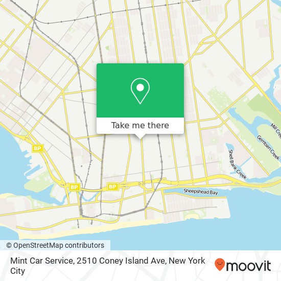 Mint Car Service, 2510 Coney Island Ave map