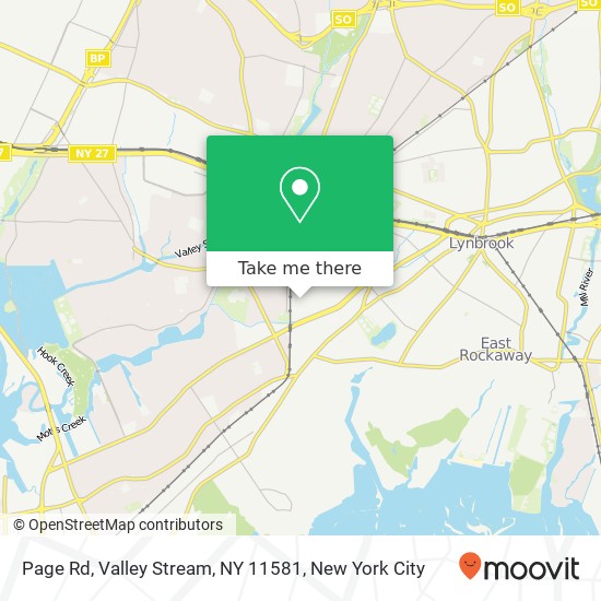 Mapa de Page Rd, Valley Stream, NY 11581