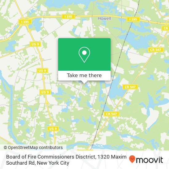 Mapa de Board of Fire Commissioners Disctrict, 1320 Maxim Southard Rd