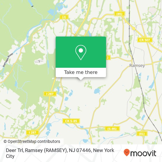Mapa de Deer Trl, Ramsey (RAMSEY), NJ 07446