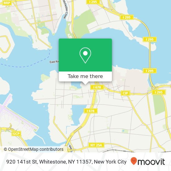 Mapa de 920 141st St, Whitestone, NY 11357