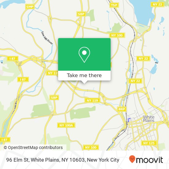 Mapa de 96 Elm St, White Plains, NY 10603