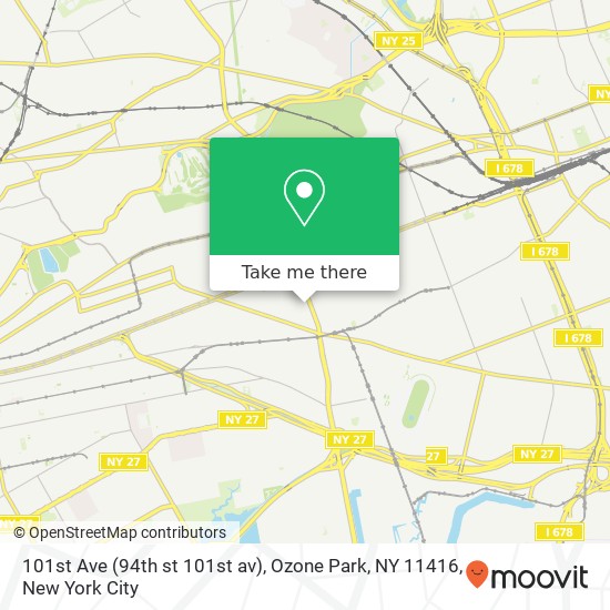 101st Ave (94th st 101st av), Ozone Park, NY 11416 map