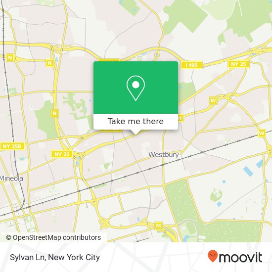 Mapa de Sylvan Ln, Westbury, NY 11590