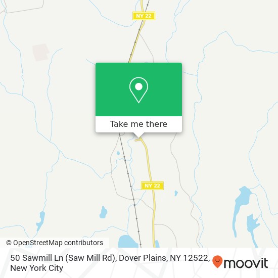 Mapa de 50 Sawmill Ln (Saw Mill Rd), Dover Plains, NY 12522