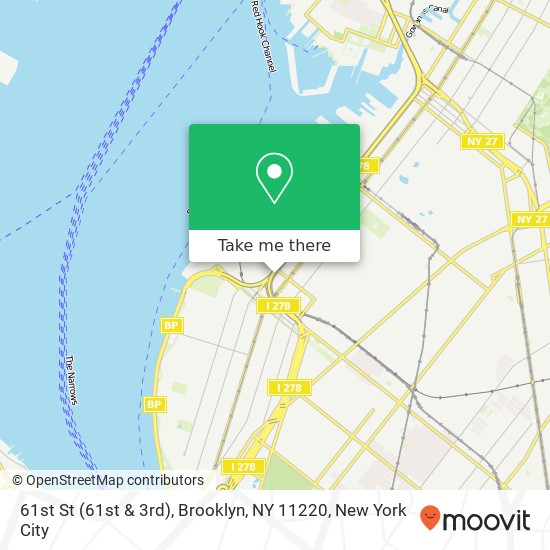 Mapa de 61st St (61st & 3rd), Brooklyn, NY 11220