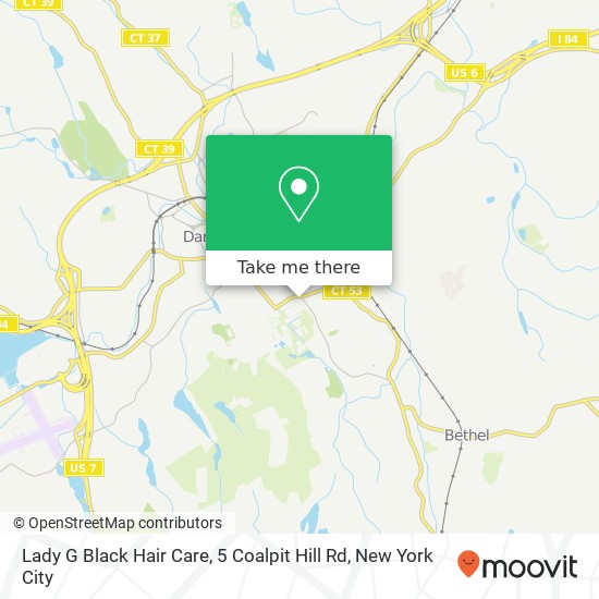 Mapa de Lady G Black Hair Care, 5 Coalpit Hill Rd