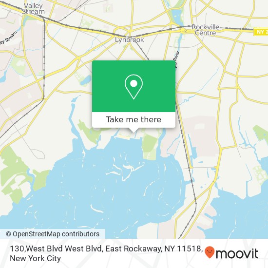 Mapa de 130,West Blvd West Blvd, East Rockaway, NY 11518