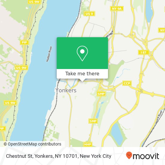 Chestnut St, Yonkers, NY 10701 map