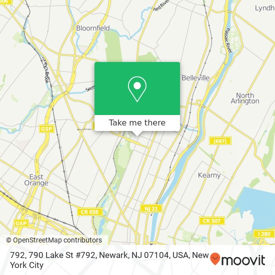 Mapa de 792, 790 Lake St #792, Newark, NJ 07104, USA