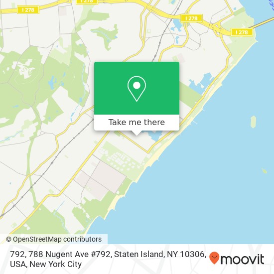 792, 788 Nugent Ave #792, Staten Island, NY 10306, USA map