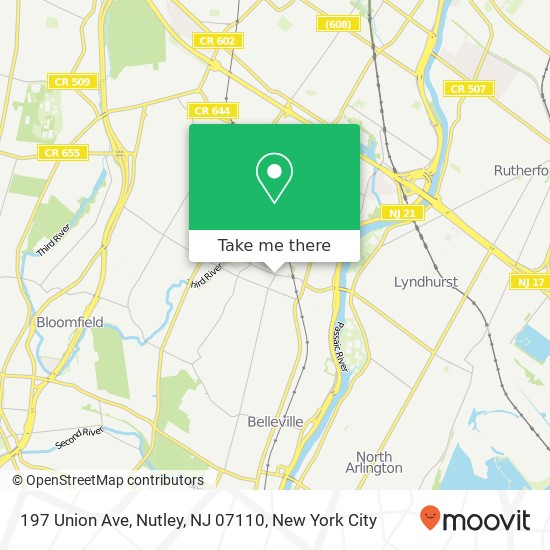 197 Union Ave, Nutley, NJ 07110 map