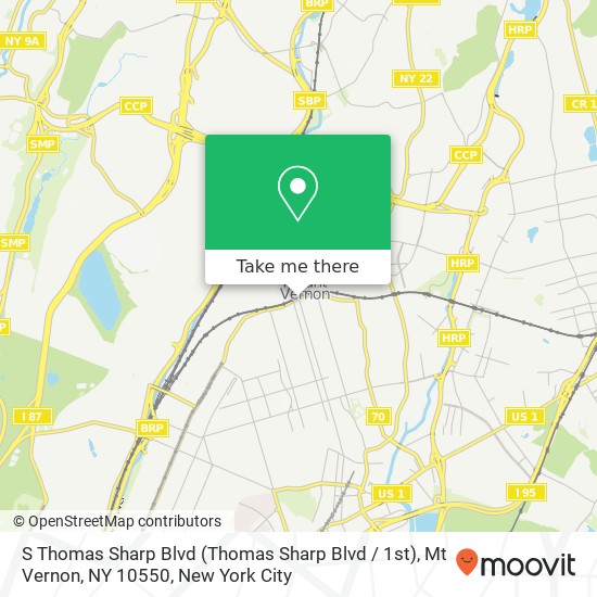 S Thomas Sharp Blvd (Thomas Sharp Blvd / 1st), Mt Vernon, NY 10550 map