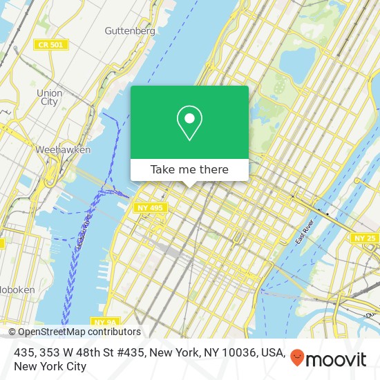 Mapa de 435, 353 W 48th St #435, New York, NY 10036, USA