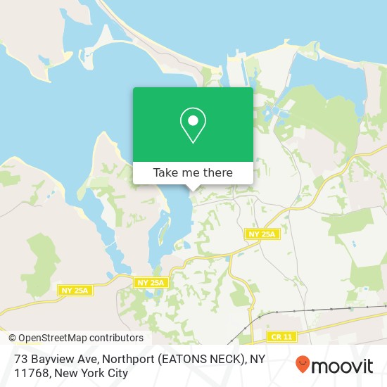 73 Bayview Ave, Northport (EATONS NECK), NY 11768 map