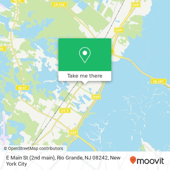 Mapa de E Main St (2nd main), Rio Grande, NJ 08242
