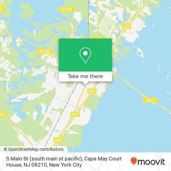 Mapa de S Main St (south main st pacific), Cape May Court House, NJ 08210
