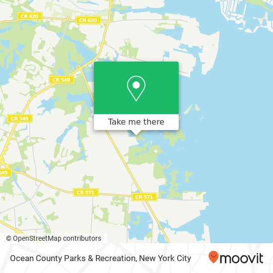 Mapa de Ocean County Parks & Recreation