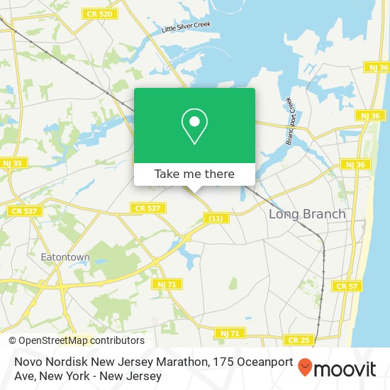 Novo Nordisk New Jersey Marathon, 175 Oceanport Ave map