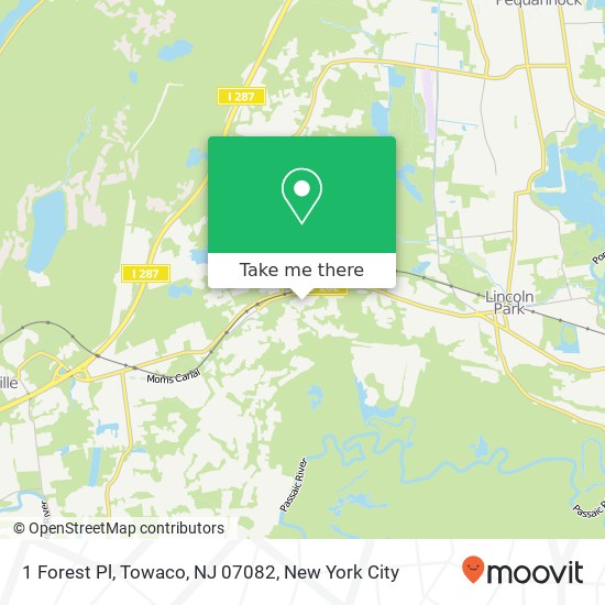 Mapa de 1 Forest Pl, Towaco, NJ 07082