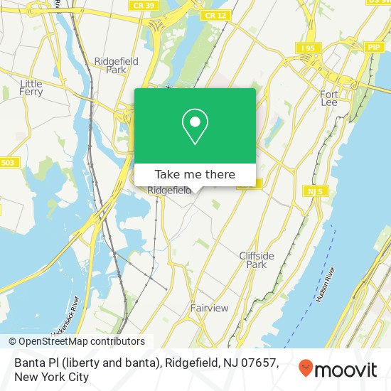 Mapa de Banta Pl (liberty and banta), Ridgefield, NJ 07657