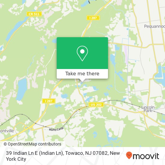 Mapa de 39 Indian Ln E (Indian Ln), Towaco, NJ 07082