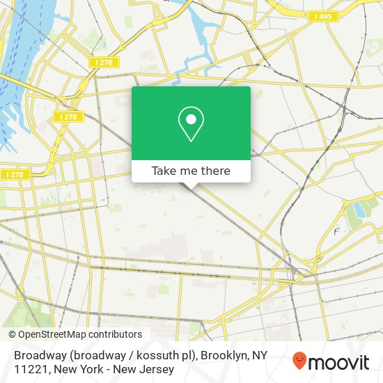 Broadway (broadway / kossuth pl), Brooklyn, NY 11221 map