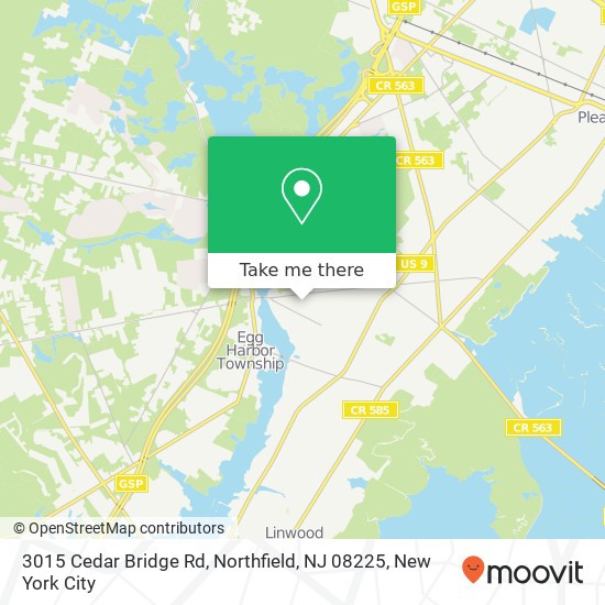 3015 Cedar Bridge Rd, Northfield, NJ 08225 map