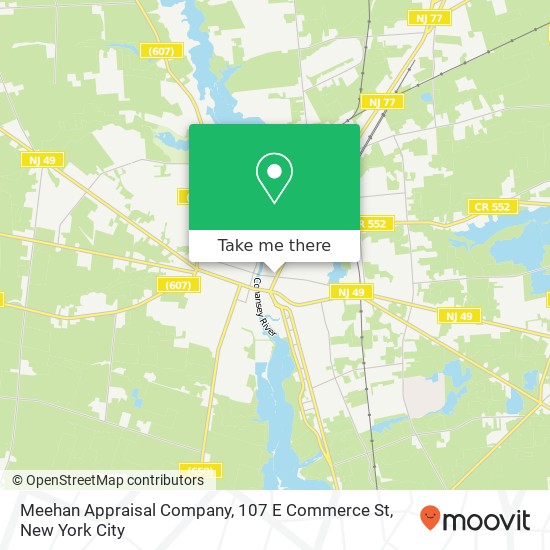 Meehan Appraisal Company, 107 E Commerce St map