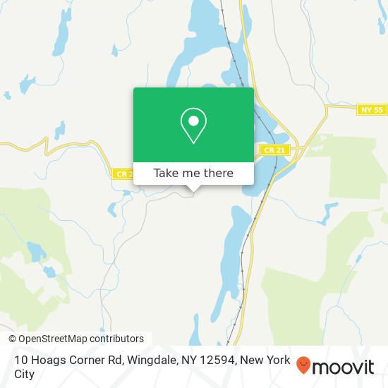 Mapa de 10 Hoags Corner Rd, Wingdale, NY 12594