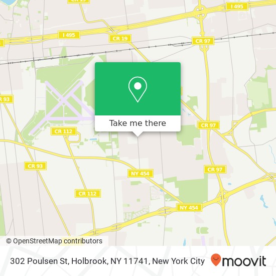 Mapa de 302 Poulsen St, Holbrook, NY 11741