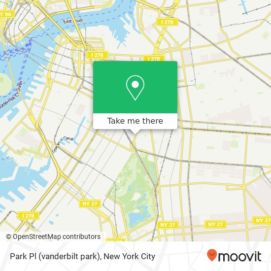 Mapa de Park Pl (vanderbilt park), Brooklyn, NY 11238