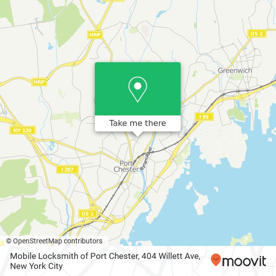Mapa de Mobile Locksmith of Port Chester, 404 Willett Ave