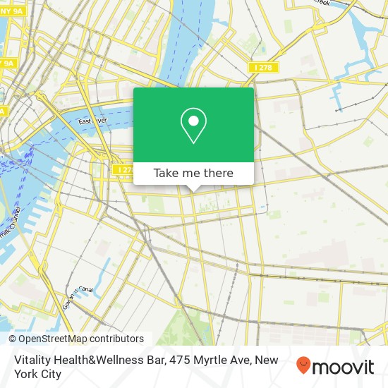 Mapa de Vitality Health&Wellness Bar, 475 Myrtle Ave