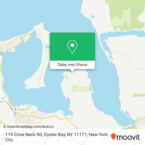 Mapa de 119 Cove Neck Rd, Oyster Bay, NY 11771