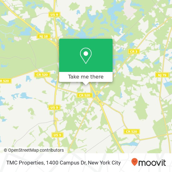 TMC Properties, 1400 Campus Dr map