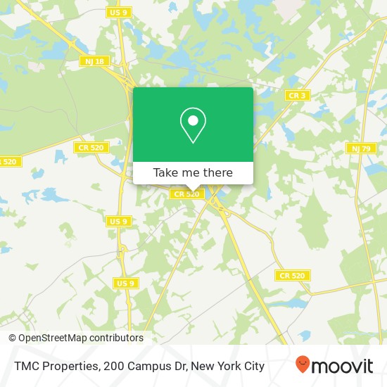 TMC Properties, 200 Campus Dr map